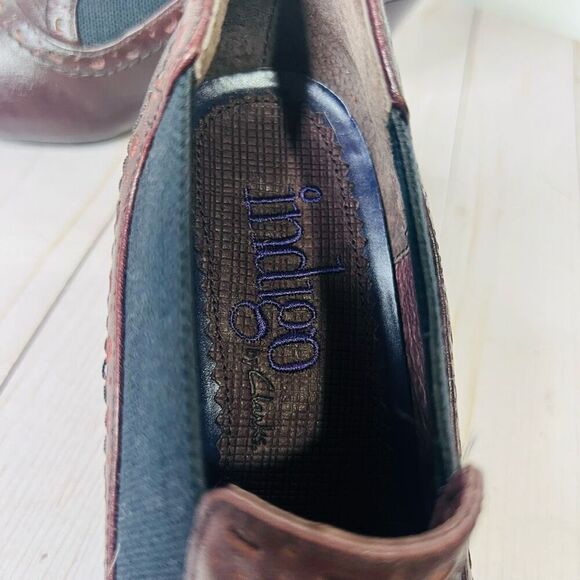 Clark’s Indigo Mahogany Leather Pump Heels Ankle Booties - Picture 3 of 12